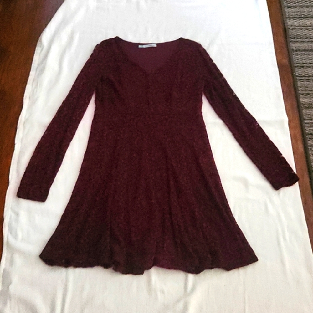 Maurices plum colored lace dress size medium